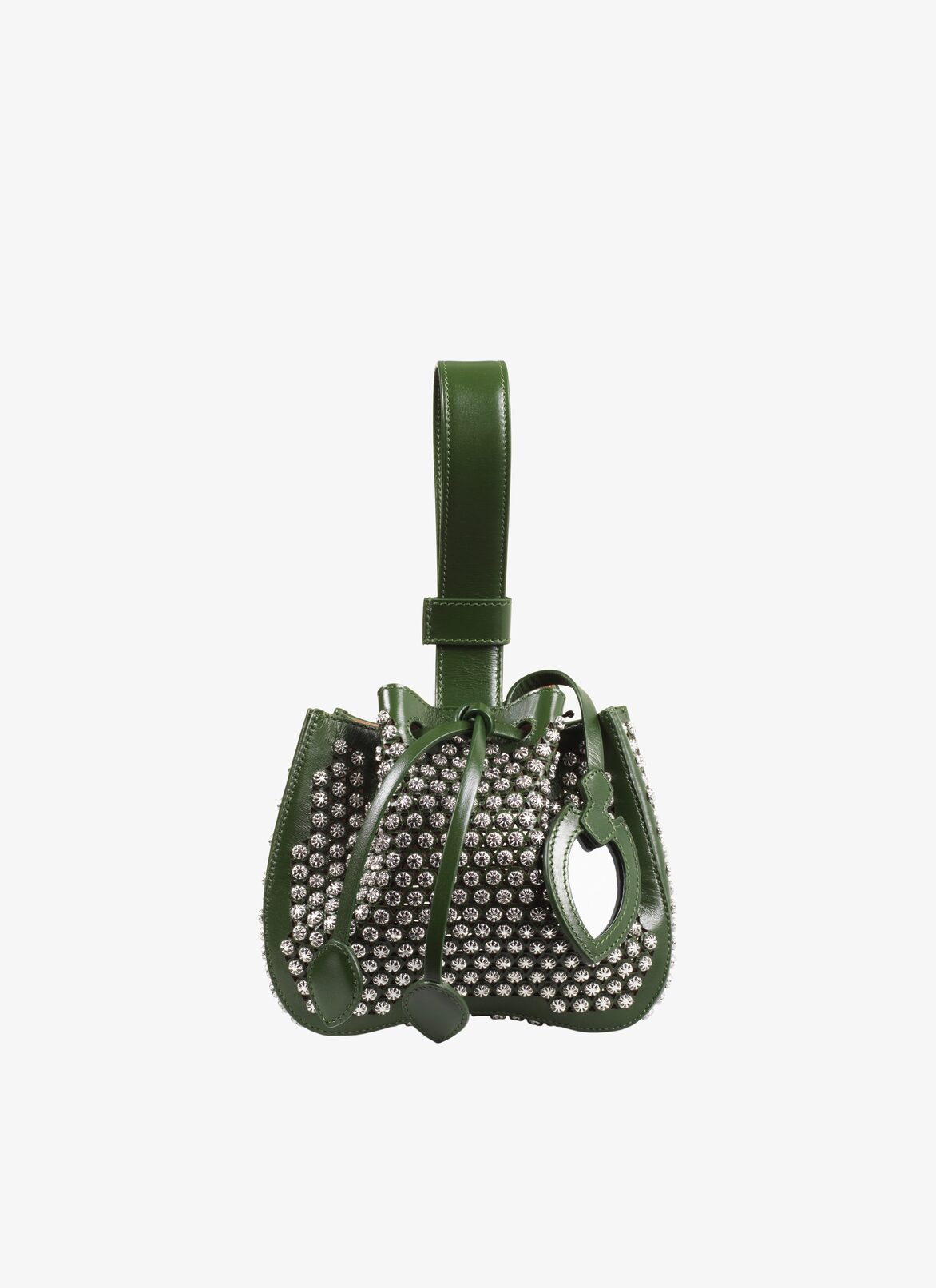 ROSE MARIE MINI CUIR LUX CLOU ETOILE MELESE ALAÏA GREEN  ROSE MARIE MINI CUIR LUX CLOU ETOILE MELESE
